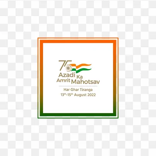 Azadi ka amrit mahotsav png logo in square flag background